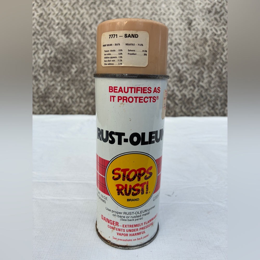 Vintage 7771 Rust-Oleum Stops Rust Brand 1983 Sand Spray Can